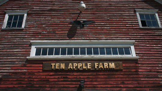 Our new farm sign adorns the barn